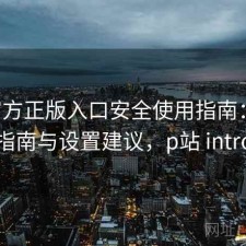 P站官方正版入口安全使用指南：避坑指南与设置建议，p站 intro