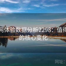 黑料网体验数据分析2298：值得关注的核心变化