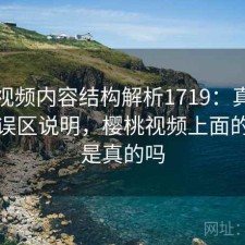 樱桃视频内容结构解析1719：真实情况与误区说明，樱桃视频上面的视频是真的吗