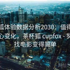 茶杯狐体验数据分析2030：值得关注的核心变化，茶杯狐 cupfox - 努力让找电影变得简单