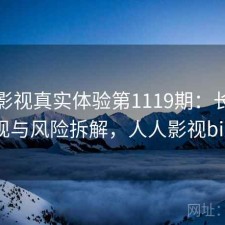 人人影视真实体验第1119期：长期表现与风险拆解，人人影视bip