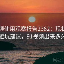 91视频使用观察报告2362：现状分析与避坑建议，91视频出来多久了