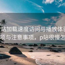 正规P站加载速度访问与播放体验：注意事项与注意事项，p站很慢怎么办