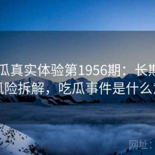 17吃瓜真实体验第1956期：长期表现与风险拆解，吃瓜事件是什么意思