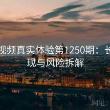 探花视频真实体验第1250期：长期表现与风险拆解