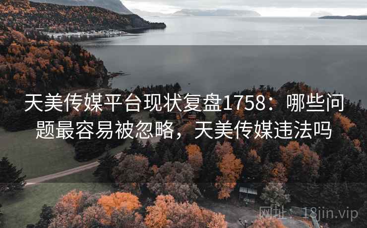 天美传媒平台现状复盘1758:哪些问题最容易被忽略,天美传媒违法吗 第2张 天美传媒平台现状复盘1758:哪些问题最容易被忽略,天美传媒违法吗 第2张