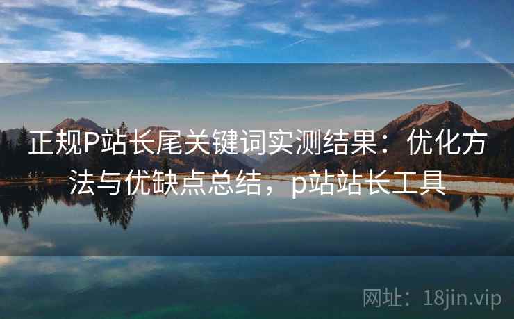 正规P站长尾关键词实测结果：优化方法与优缺点总结，p站站长工具  第2张