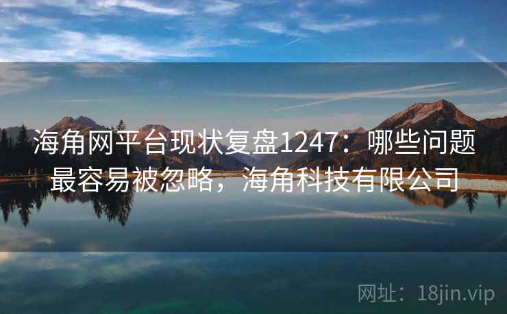 海角网平台现状复盘1247：哪些问题最容易被忽略，海角科技有限公司  第2张