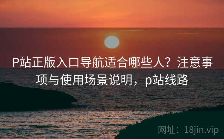 P站正版入口导航适合哪些人？注意事项与使用场景说明，p站线路  第1张