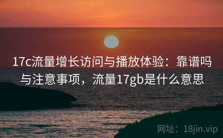 17c流量增长访问与播放体验：靠谱吗与注意事项，流量17gb是什么意思  第2张