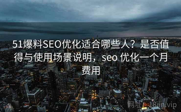 51爆料SEO优化适合哪些人？是否值得与使用场景说明，seo 优化一个月费用  第1张