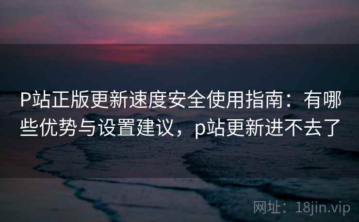 P站正版更新速度安全使用指南：有哪些优势与设置建议，p站更新进不去了  第1张