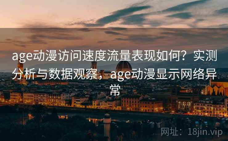 age动漫访问速度流量表现如何？实测分析与数据观察，age动漫显示网络异常  第2张