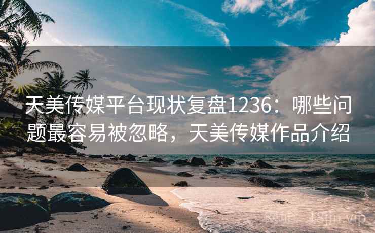 天美传媒平台现状复盘1236：哪些问题最容易被忽略，天美传媒作品介绍  第1张